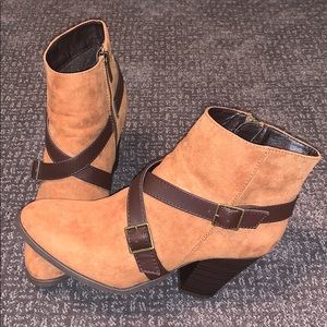 Charming Charlie's Brown/Tan Booties
